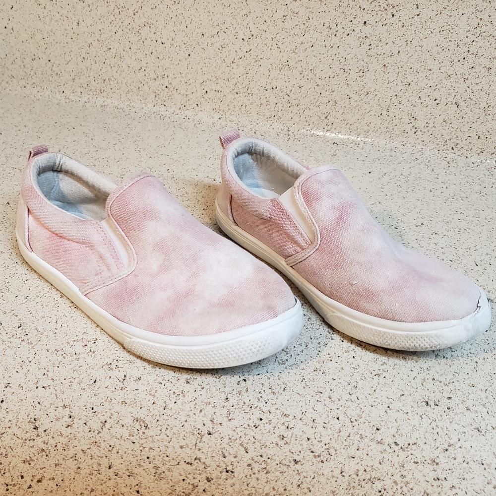 Cat & Jack Slip-On Sneakers, Pink Tie Dye, US 3